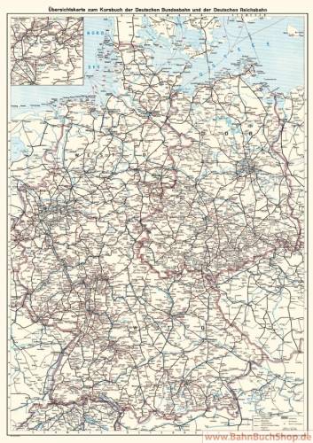 Deutsche Reichsbahn Deutsche Bundesbahn Gesamtdeutsche Kursbuchkarte 1970 Deutsche Reichsbahn Deutsche Bundesbahn Gesamtdeutsche Kursbuchkarte 1970