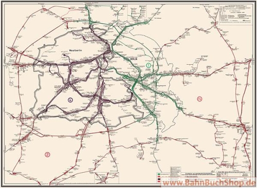 Deutsche Reichsbahn Streckenplan der Direktion Berlin 1973 Deutsche Reichsbahn Streckenplan der Direktion Berlin 1973