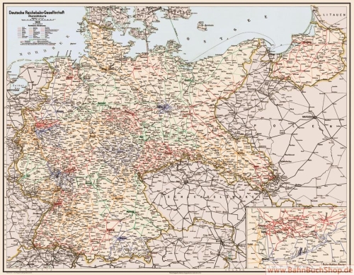 Deutsche Reichsbahngesellschaft Übersichtskarte Deutschland 1926 Deutsche Reichsbahngesellschaft Übersichtskarte Deutschland 1926