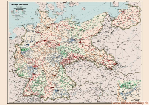 Deutsche Reichsbahn Übersichtskarte Februar 1938 Deutsche Reichsbahn Übersichtskarte Februar 1938