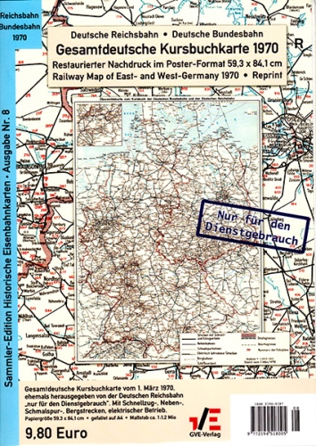 Gesamtdeutsche Kursbuchkarte 1970 Gesamtdeutsche Kursbuchkarte 1970