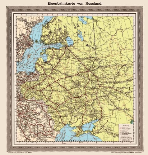 Eisenbahnkarte von Russland 1898 (Reprint) Eisenbahnkarte von Russland 1898 (Reprint)