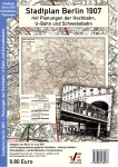 Stadtplan Berlin 1907 mit Planungen der Hochbahn, U-Bahn und Schwebebahn